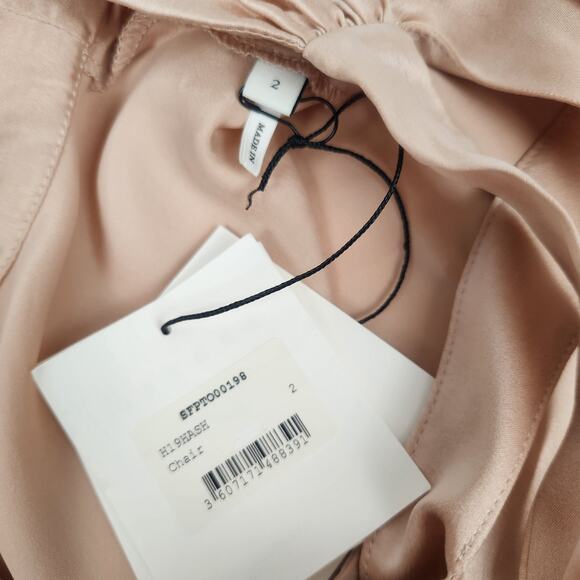 Sandro Paris Tank Size 2 US Size 6 Cream Sleeveless NWT 100% Silk Bow - Picture 8 of 12